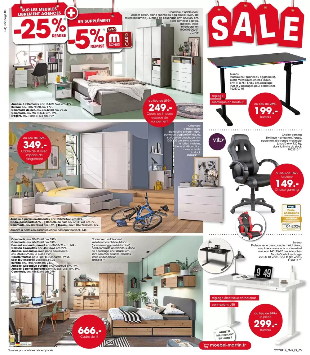 Prospectus promotionnel Möbel Martin valable à partir du 13/01/2026 - Page 5.