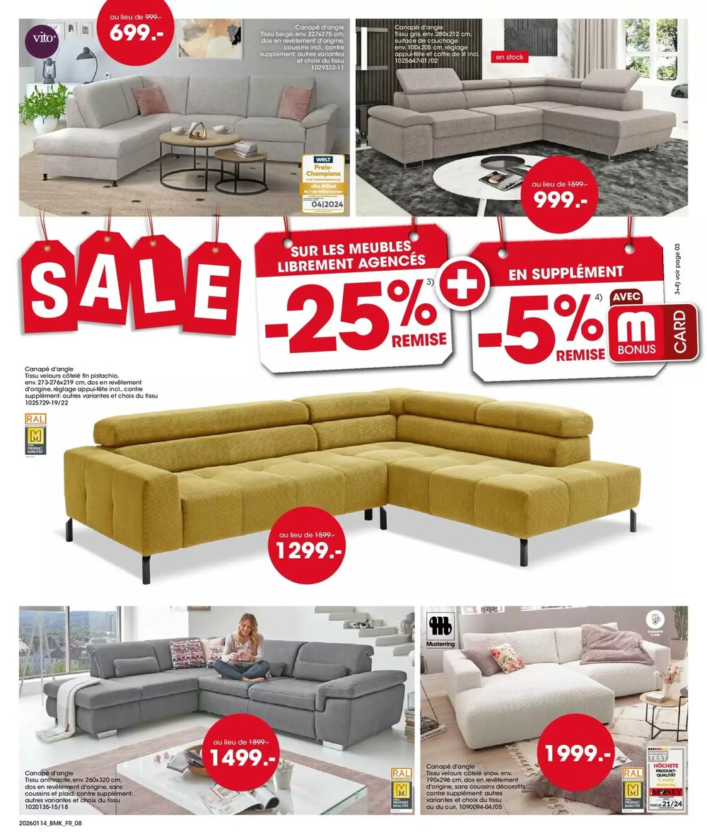 Prospectus promotionnel Möbel Martin valable à partir du 13/01/2026 - Page 8.