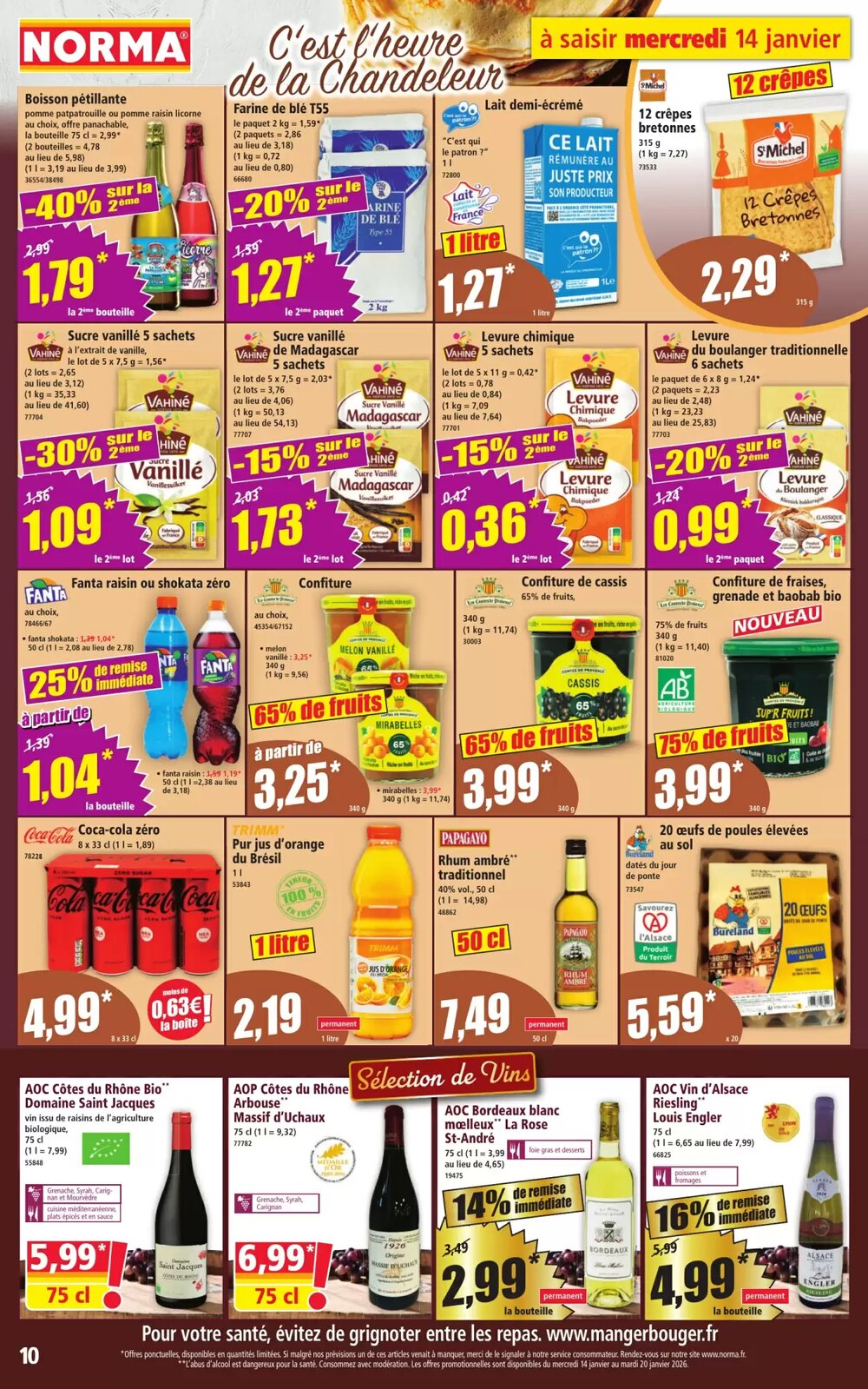 Prospectus promotionnel Norma valable à partir du 14/01/2026 - Page 10.