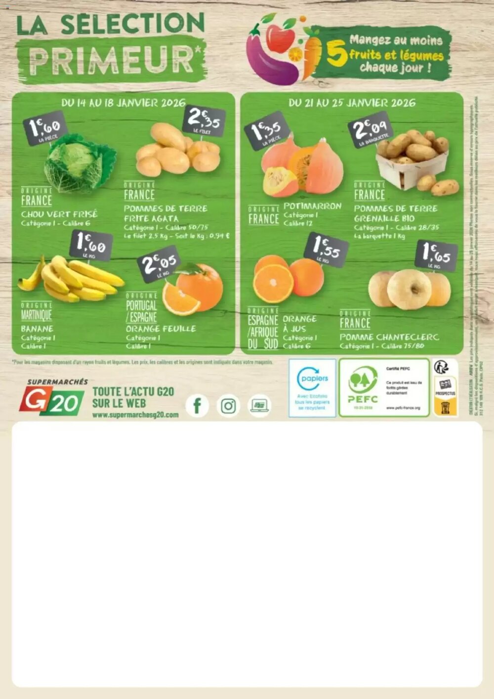Prospectus promotionnel G20 valable à partir du 14/01/2026 - Page 16.