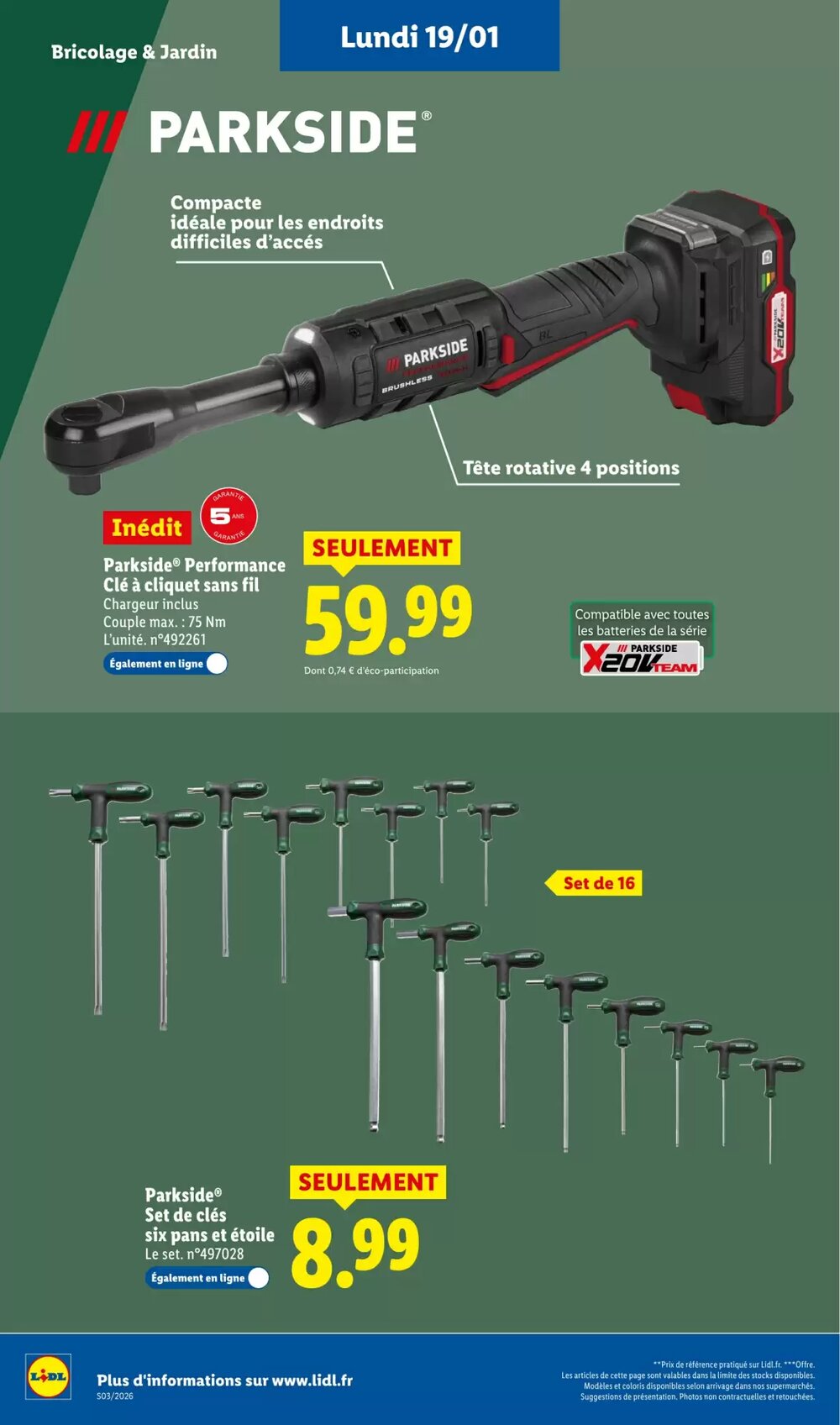 Prospectus promotionnel Lidl valable à partir du 15/01/2026 - Page 60.