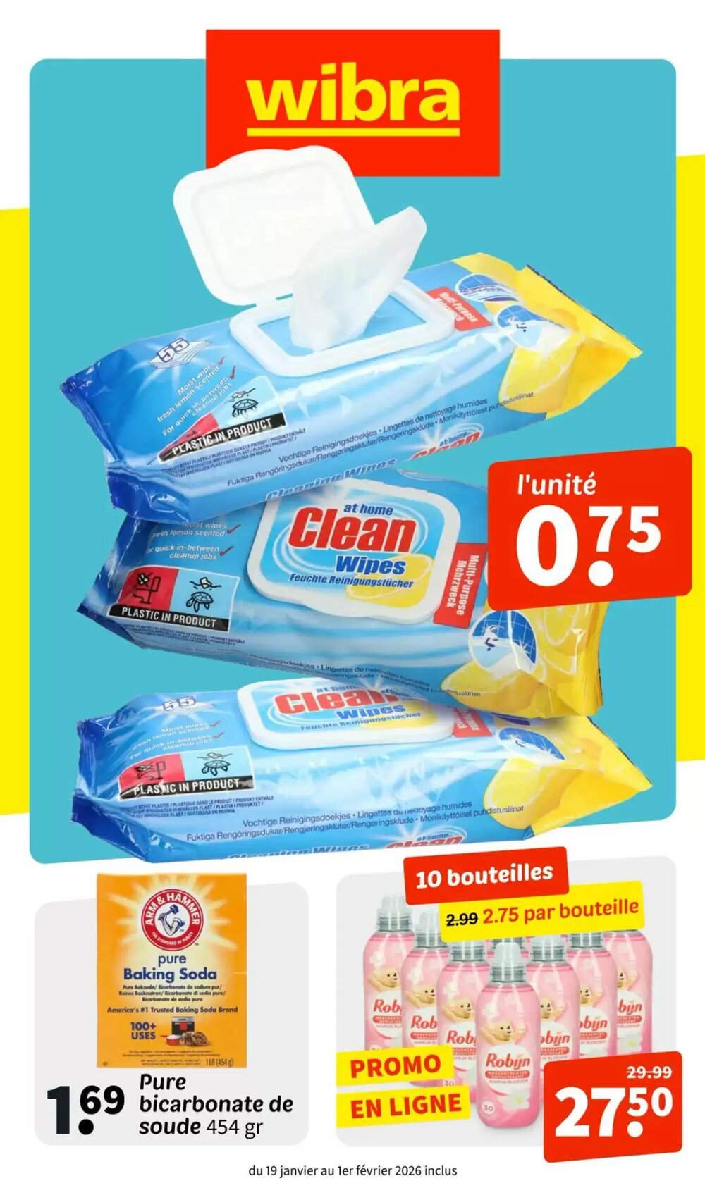 Prospectus promotionnel Wibra valable à partir du 19/01/2026 - Page 1.