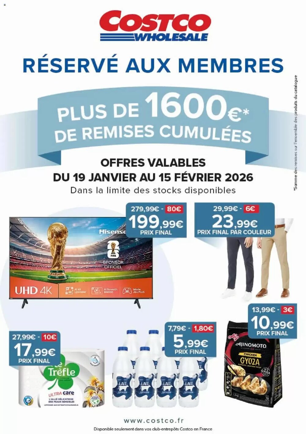 Prospectus promotionnel Costco valable à partir du 19/01/2026 - Page 1.