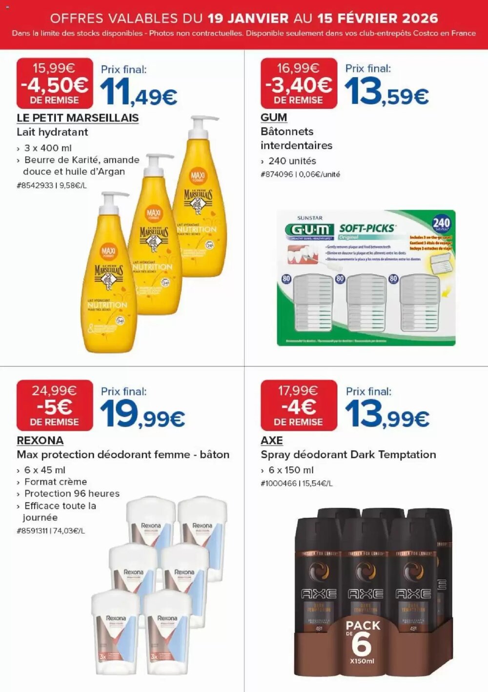 Prospectus promotionnel Costco valable à partir du 19/01/2026 - Page 12.
