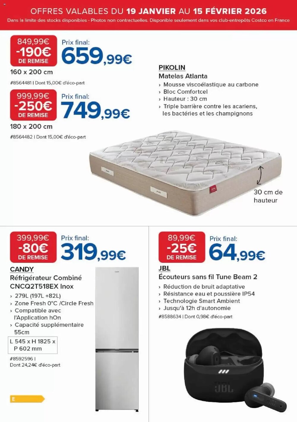 Prospectus promotionnel Costco valable à partir du 19/01/2026 - Page 15.