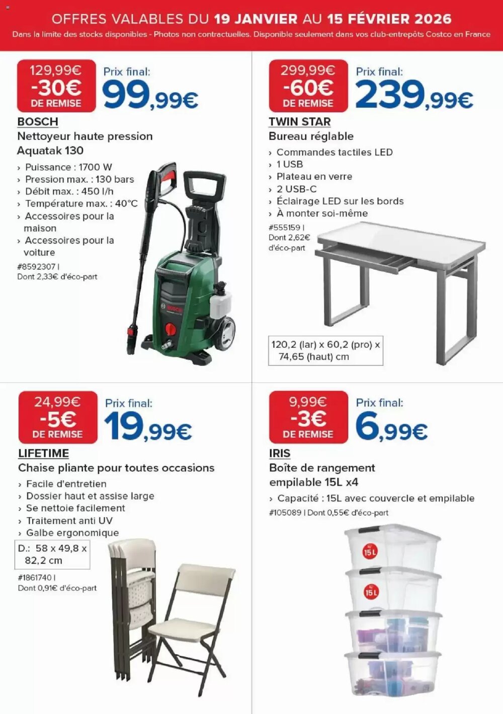 Prospectus promotionnel Costco valable à partir du 19/01/2026 - Page 17.