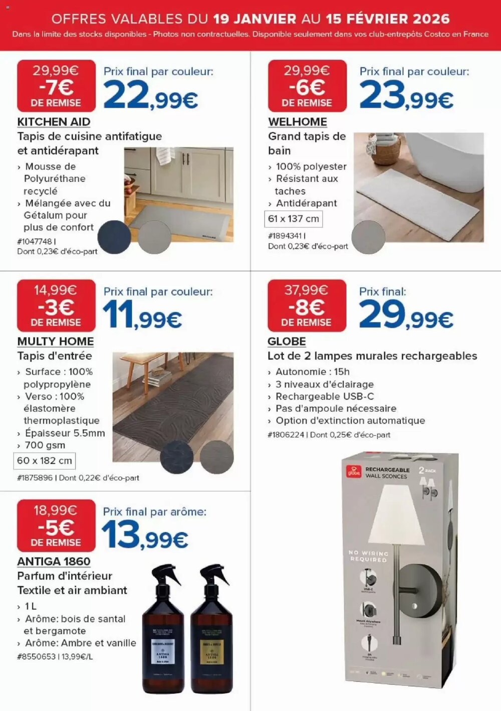 Prospectus promotionnel Costco valable à partir du 19/01/2026 - Page 18.