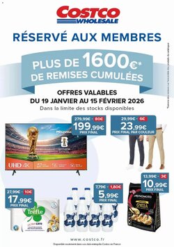 Prospectus promotionnel Costco valable à partir du 19/01/2026 - Page 1.