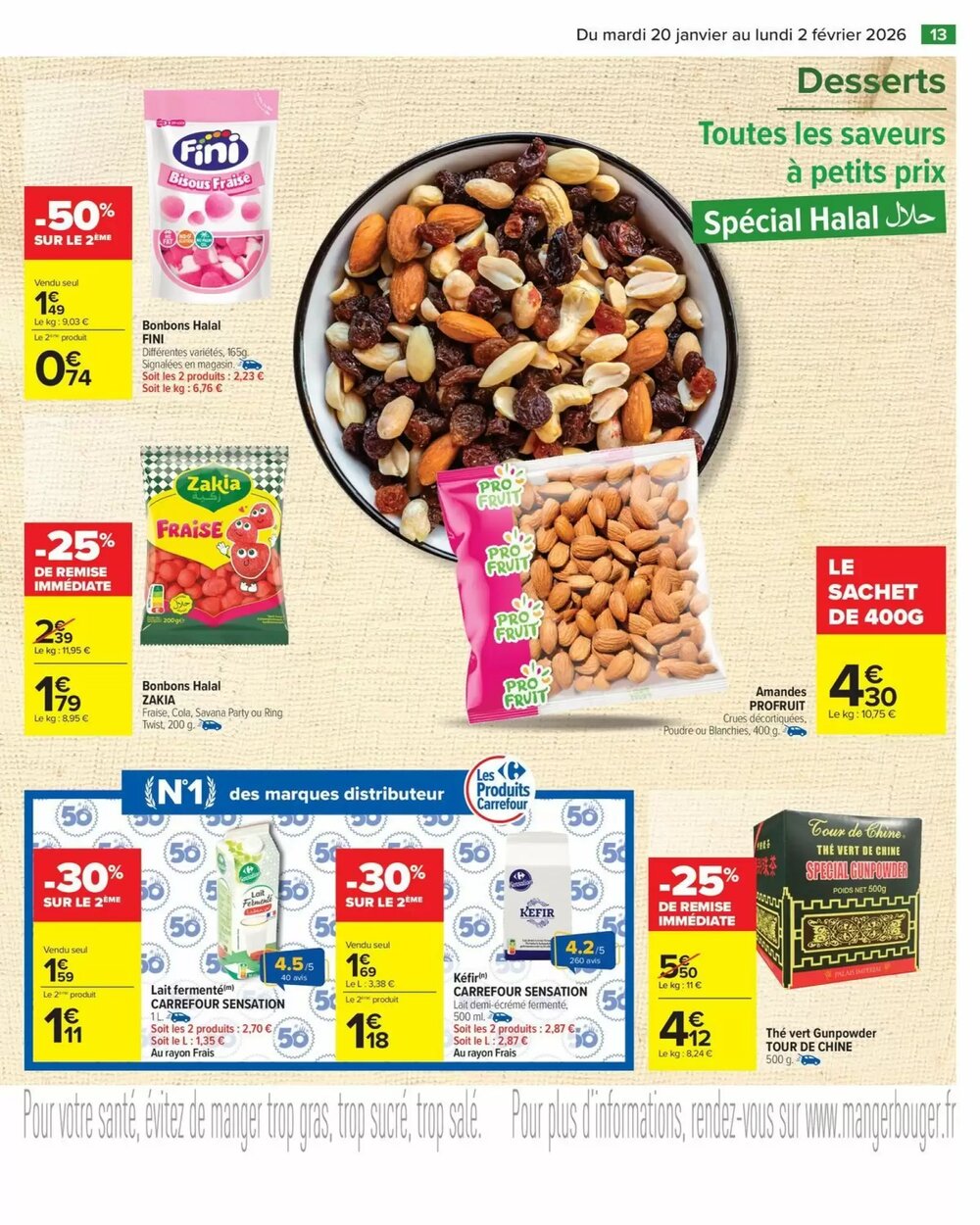 Prospectus promotionnel Carrefour valable à partir du 20/01/2026 - Page 13.