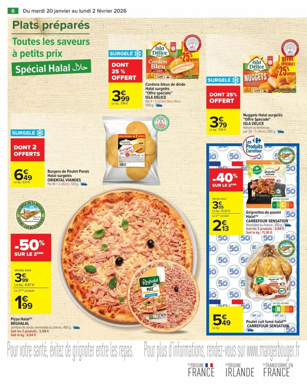 Prospectus promotionnel Carrefour valable à partir du 20/01/2026 - Page 6.