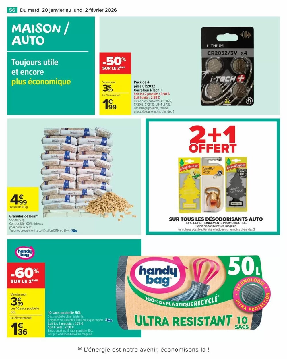 Prospectus promotionnel Carrefour valable à partir du 20/01/2026 - Page 58.