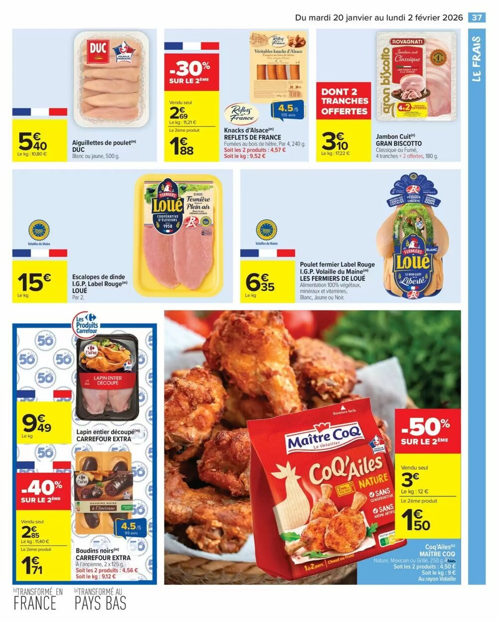 Prospectus promotionnel Carrefour Market valable à partir du 20/01/2026 - Page 39.
