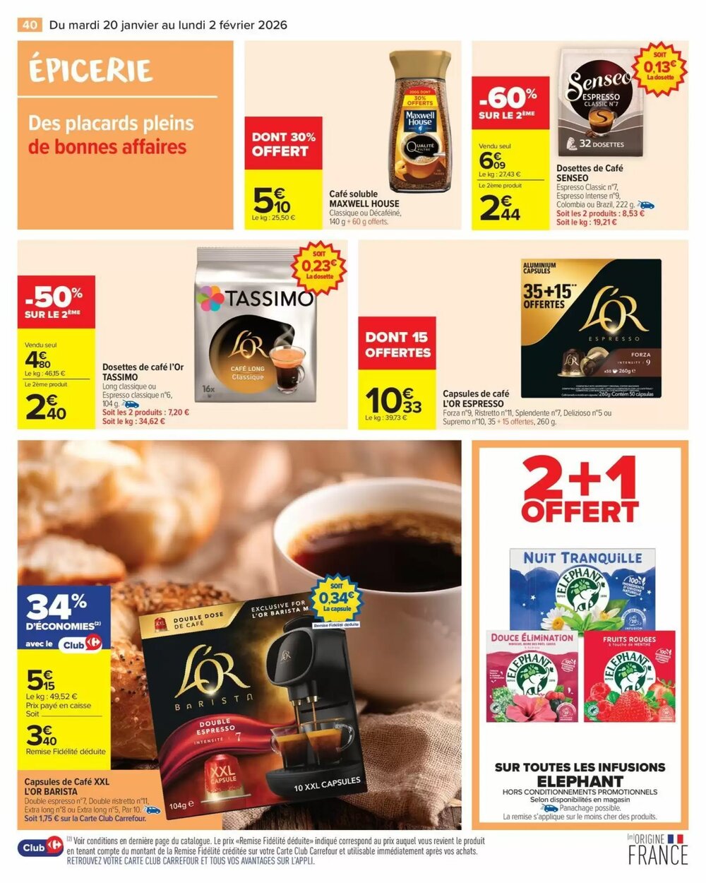 Prospectus promotionnel Carrefour Market valable à partir du 20/01/2026 - Page 42.