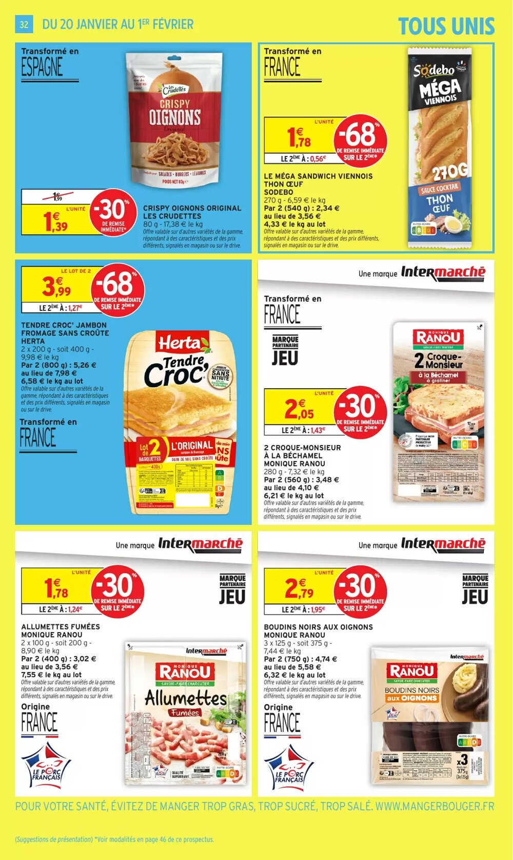 Prospectus promotionnel Intermarché Hyper valable à partir du 20/01/2026 - Page 32.