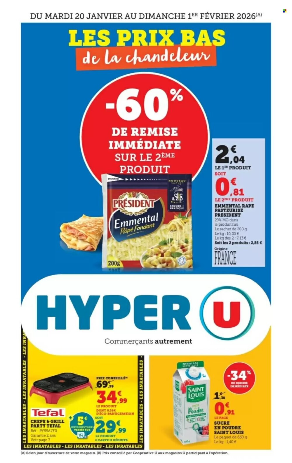 Prospectus promotionnel Hyper U valable à partir du 20/01/2026 - Page 1.