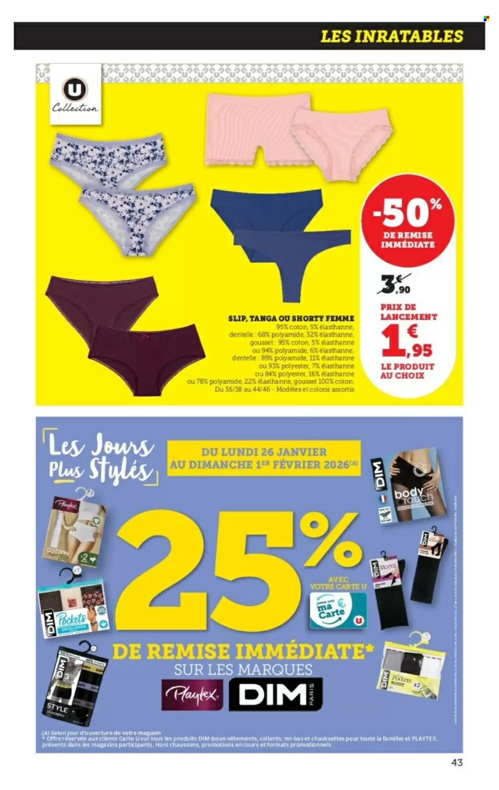 Prospectus promotionnel Hyper U valable à partir du 20/01/2026 - Page 43.