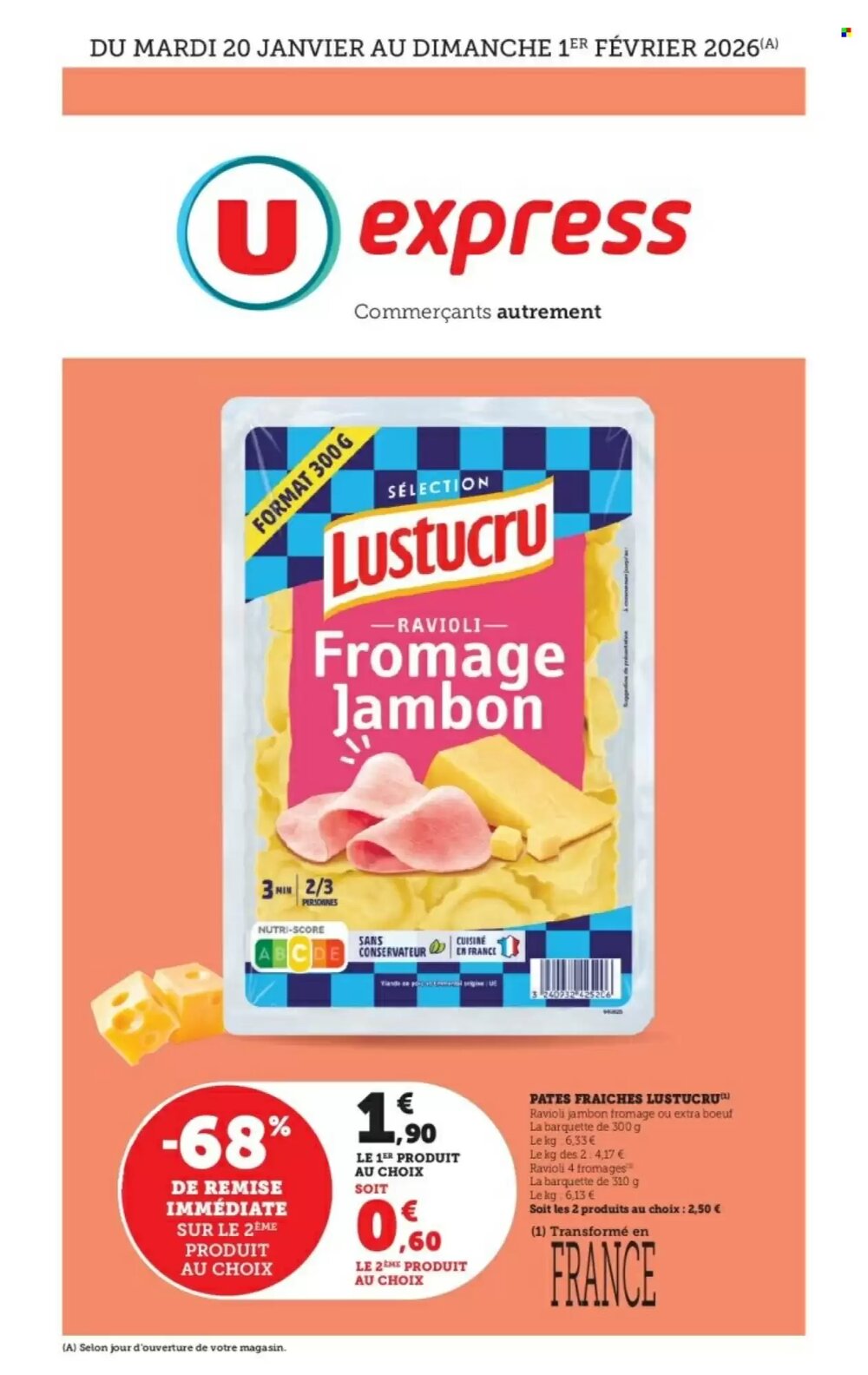 Prospectus promotionnel U Express valable à partir du 20/01/2026 - Page 1.