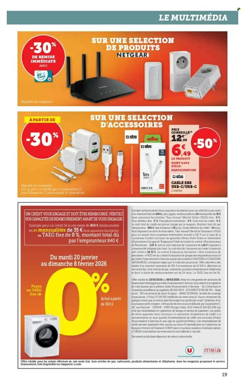 Prospectus promotionnel Hyper U valable à partir du 20/01/2026 - Page 19.