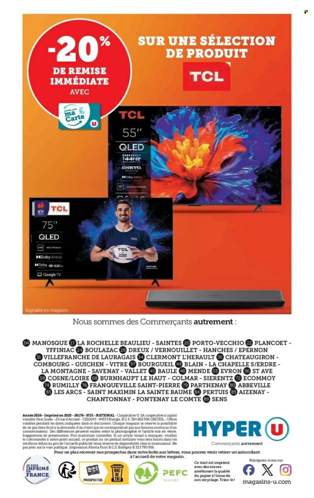 Prospectus promotionnel Hyper U valable à partir du 20/01/2026 - Page 20.