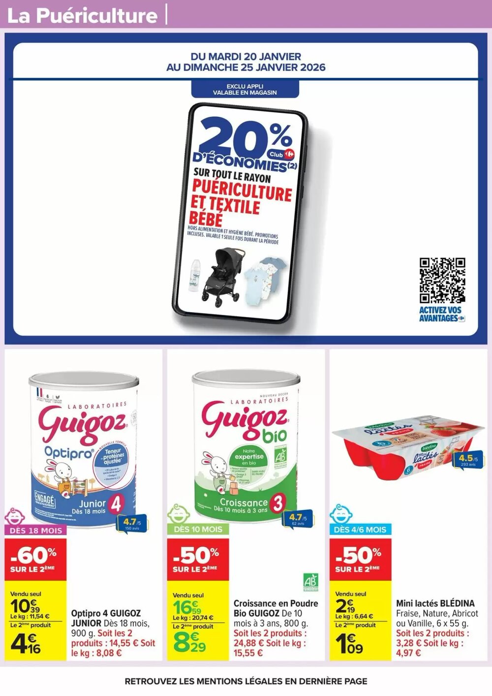 Prospectus promotionnel Carrefour valable à partir du 20/01/2026 - Page 59.