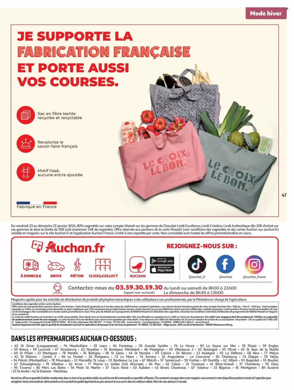 Prospectus promotionnel Auchan valable à partir du 20/01/2026 - Page 47.