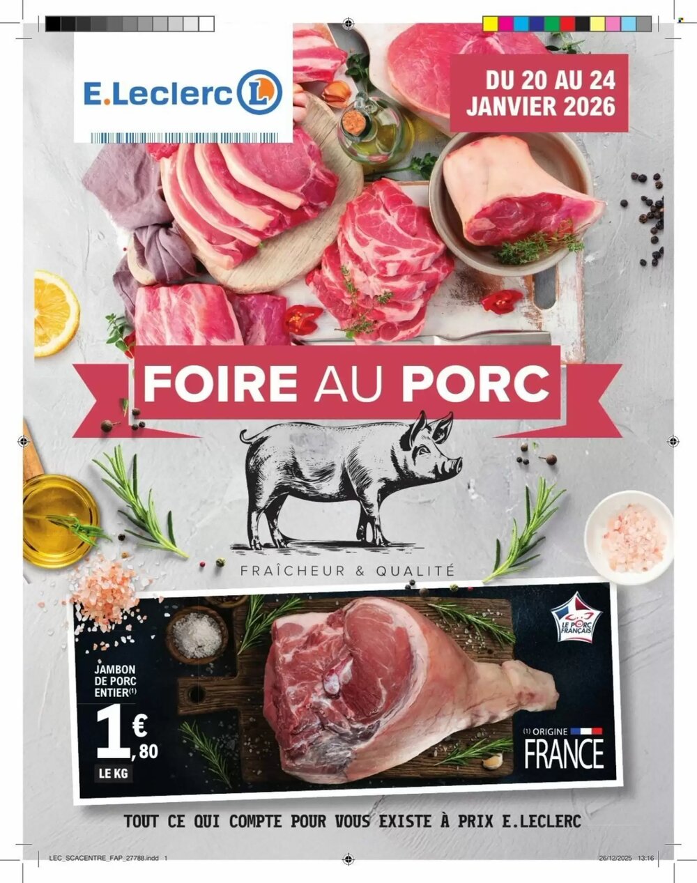 Prospectus promotionnel E.Leclerc valable à partir du 20/01/2026 - Page 1.