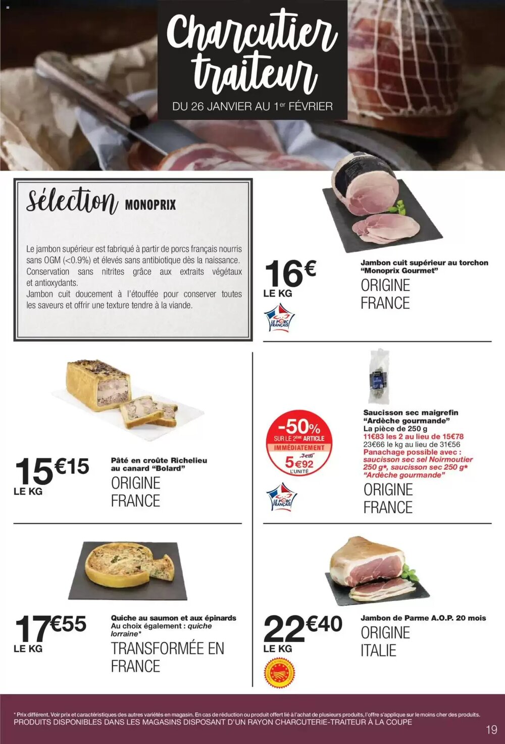 Prospectus promotionnel Monoprix valable à partir du 20/01/2026 - Page 19.