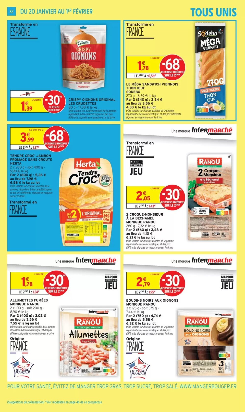 Prospectus promotionnel Intermarché valable à partir du 20/01/2026 - Page 32.