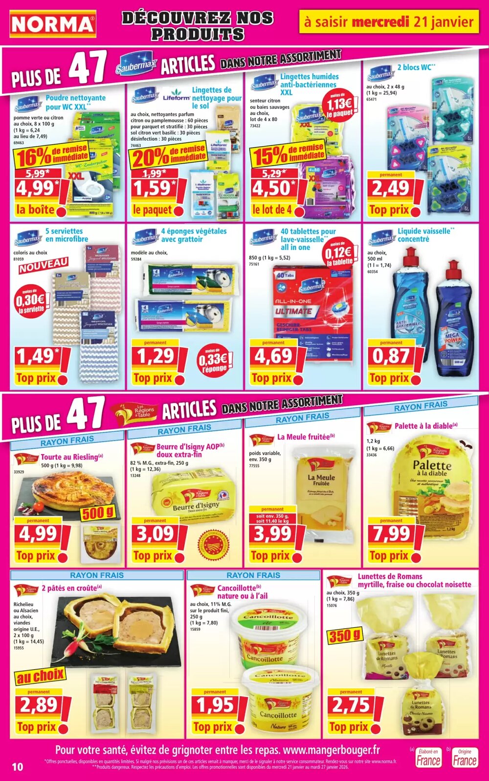 Prospectus promotionnel Norma valable à partir du 21/01/2026 - Page 10.