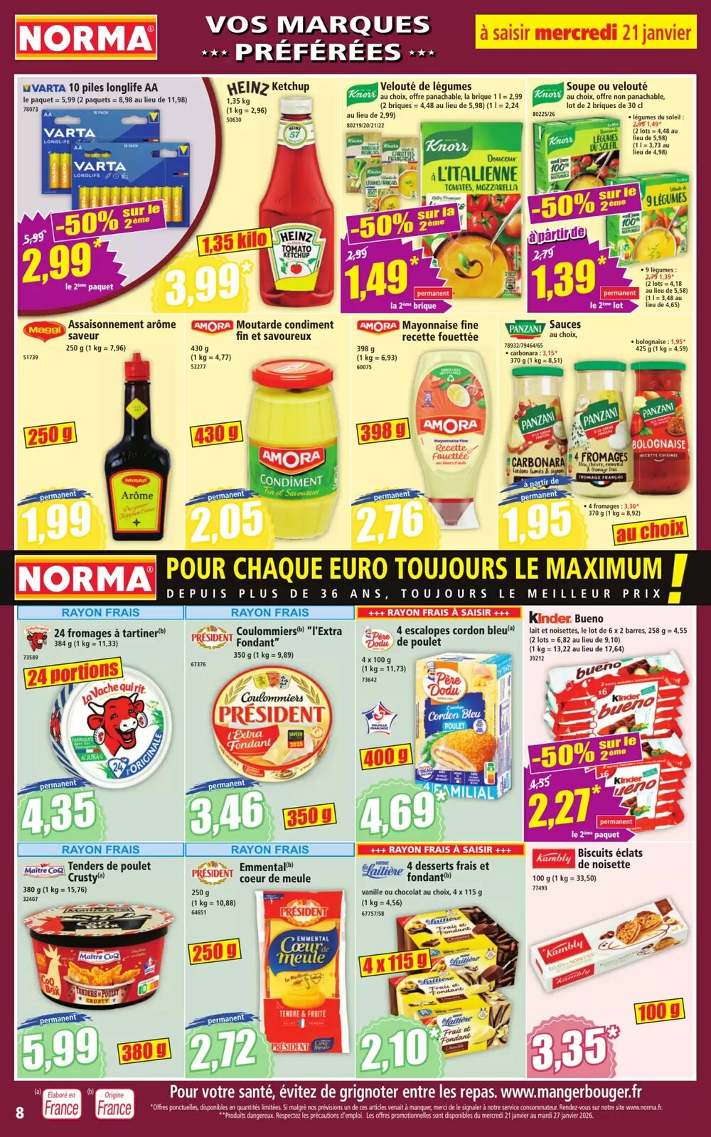 Prospectus promotionnel Norma valable à partir du 21/01/2026 - Page 8.