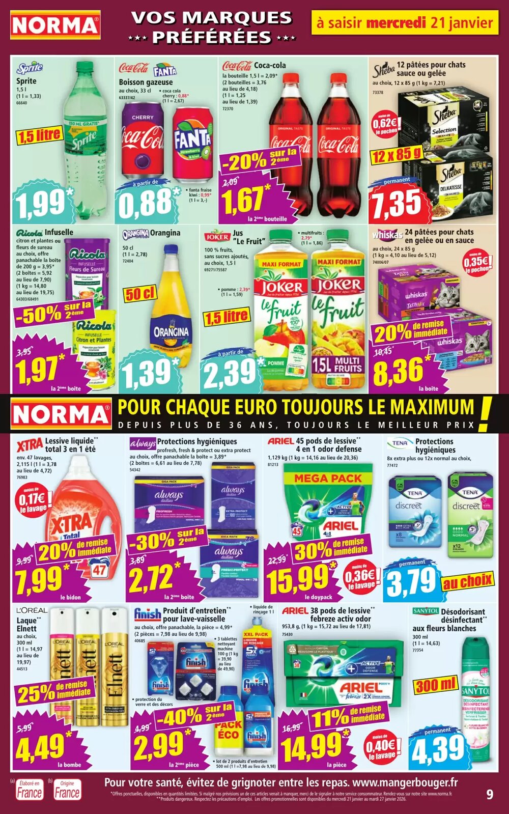 Prospectus promotionnel Norma valable à partir du 21/01/2026 - Page 9.