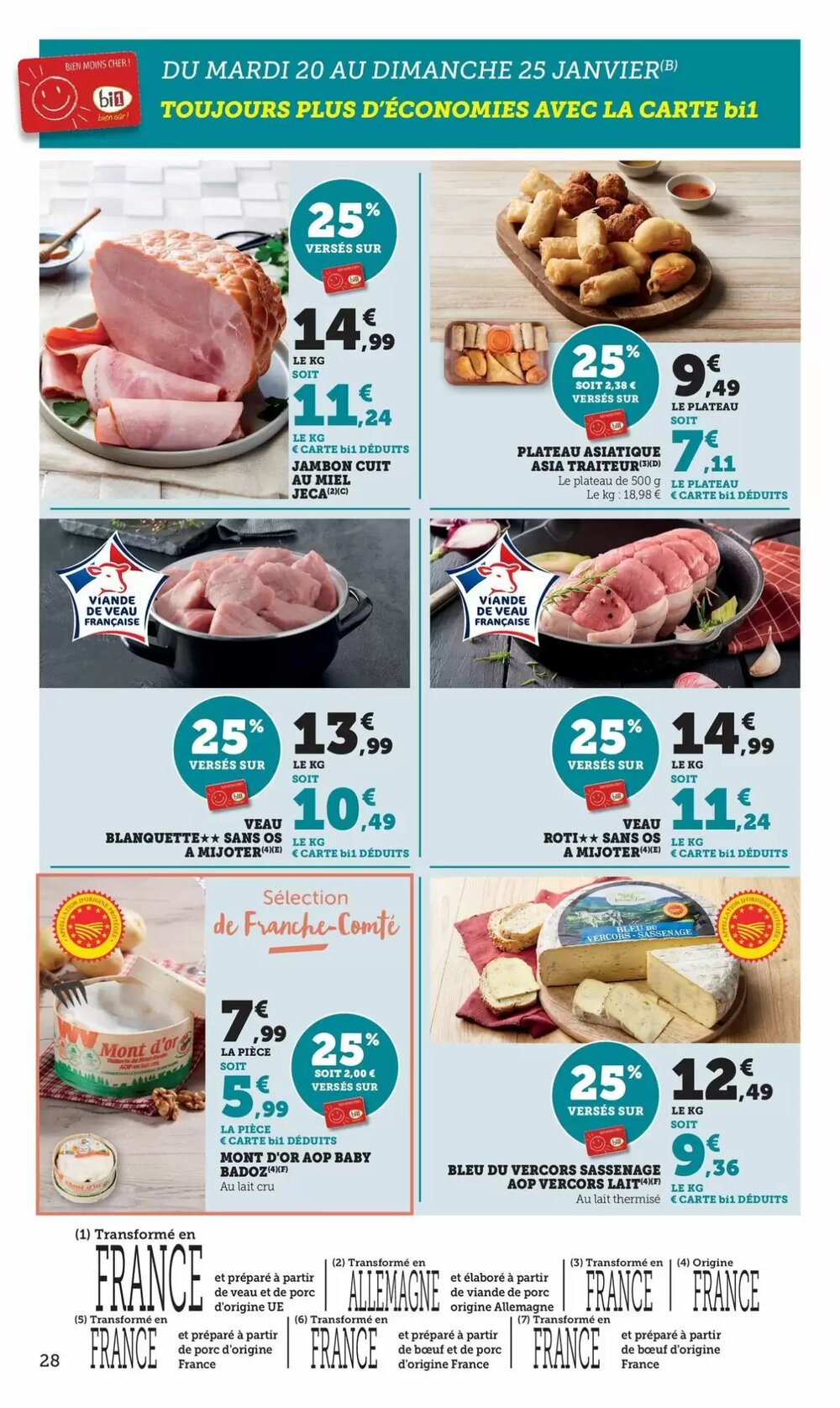Prospectus promotionnel Bi1 valable à partir du 21/01/2026 - Page 28.
