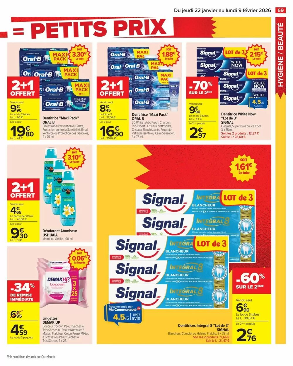 Prospectus promotionnel Carrefour valable à partir du 22/01/2026 - Page 71.