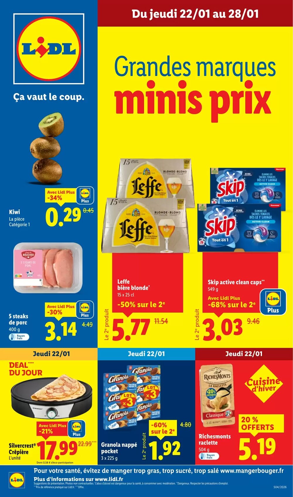 Prospectus promotionnel Lidl valable à partir du 22/01/2026 - Page 1.