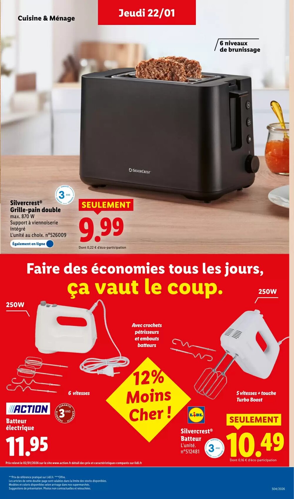 Prospectus promotionnel Lidl valable à partir du 22/01/2026 - Page 39.
