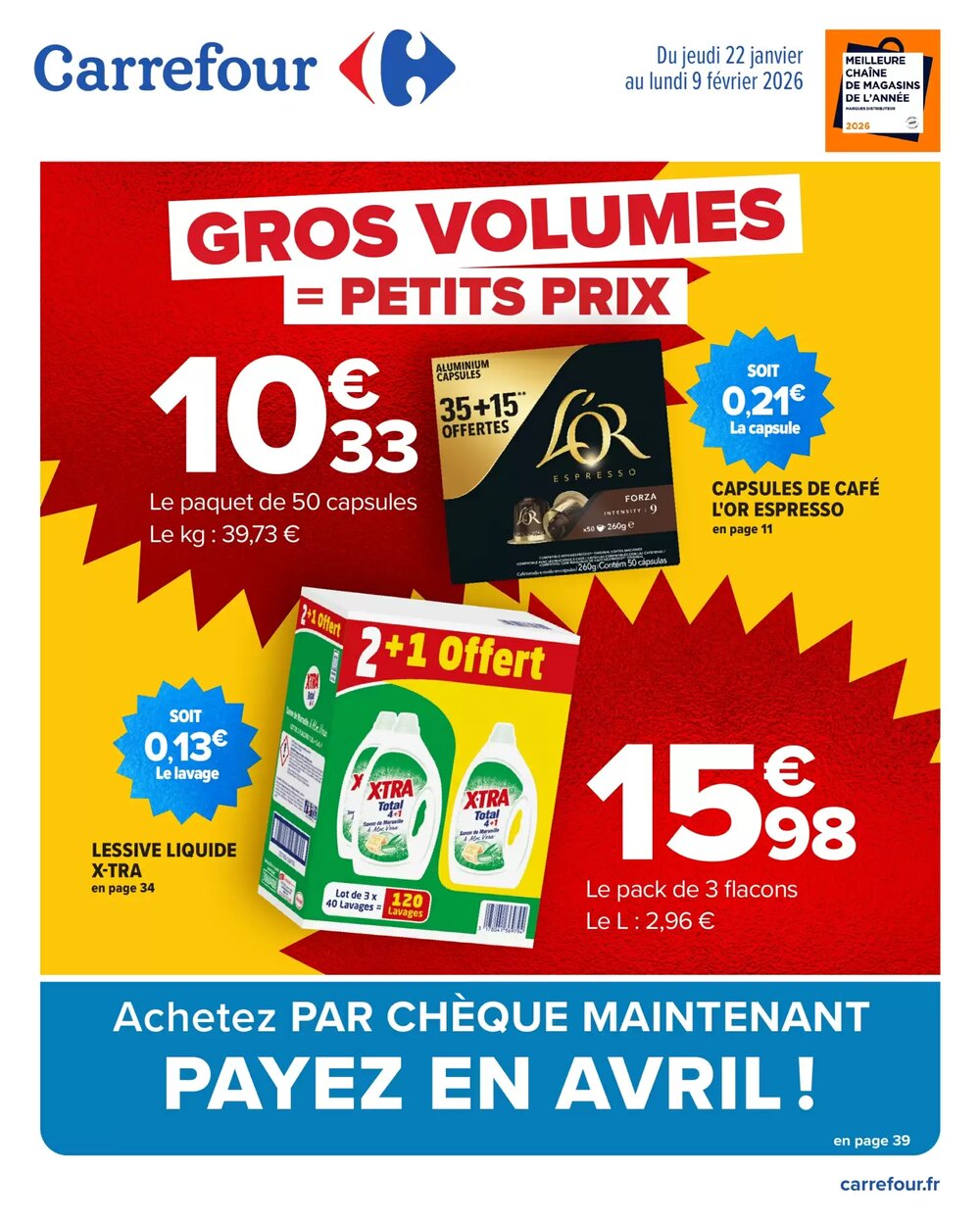 Prospectus promotionnel Carrefour valable à partir du 22/01/2026 - Page 1.