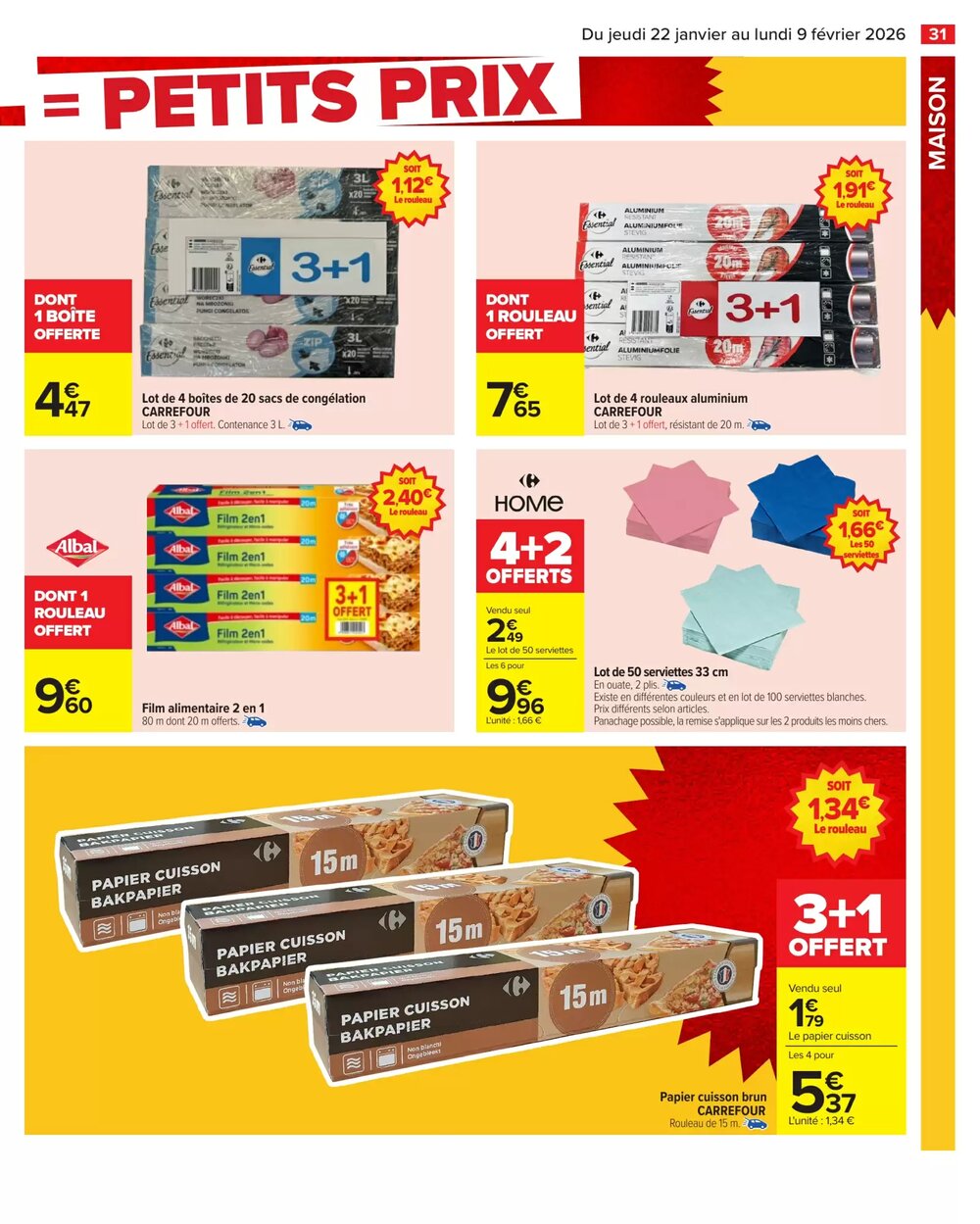 Prospectus promotionnel Carrefour valable à partir du 22/01/2026 - Page 33.