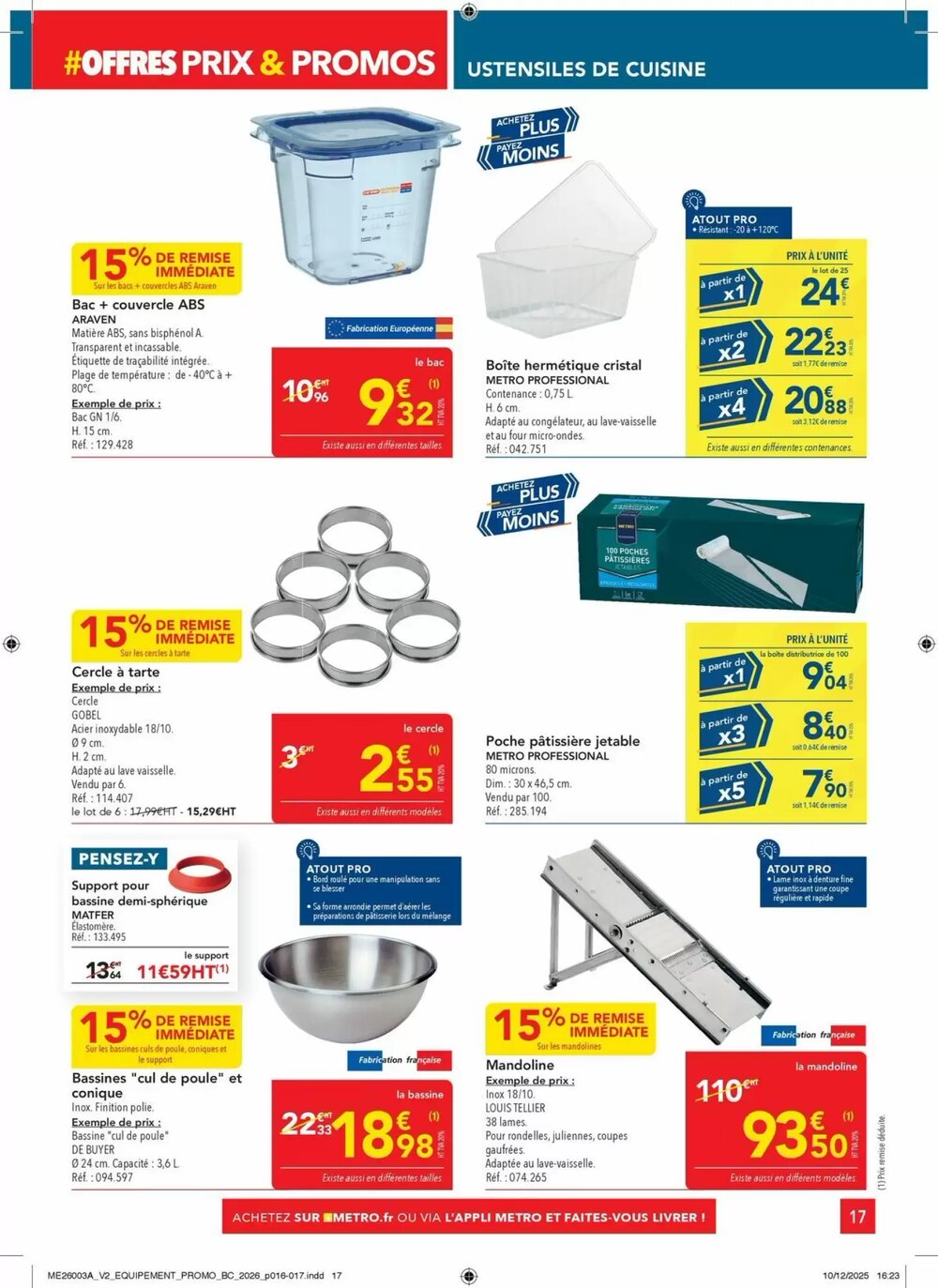 Prospectus promotionnel METRO valable à partir du 23/01/2026 - Page 17.