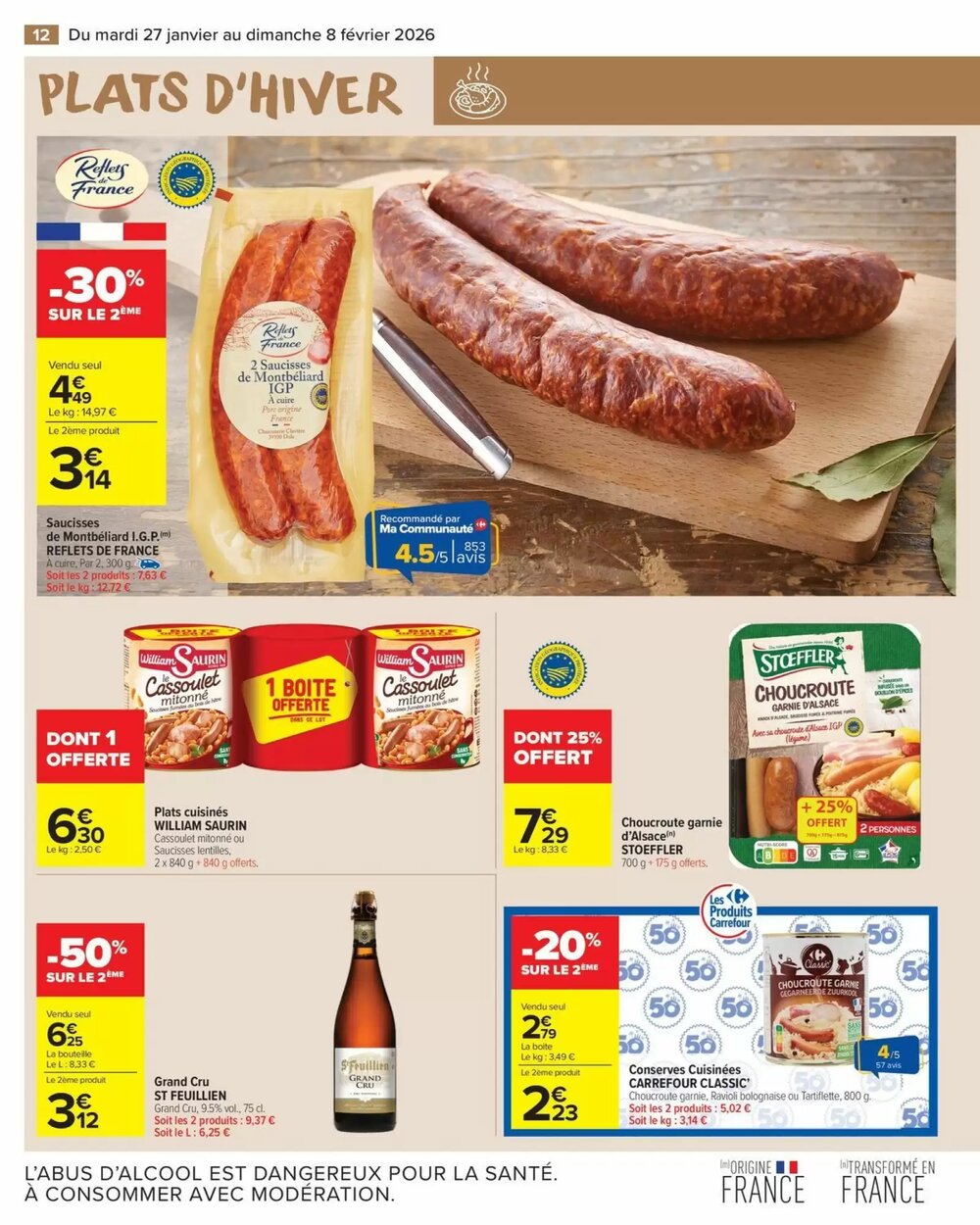 Prospectus promotionnel Carrefour valable à partir du 27/01/2026 - Page 14.