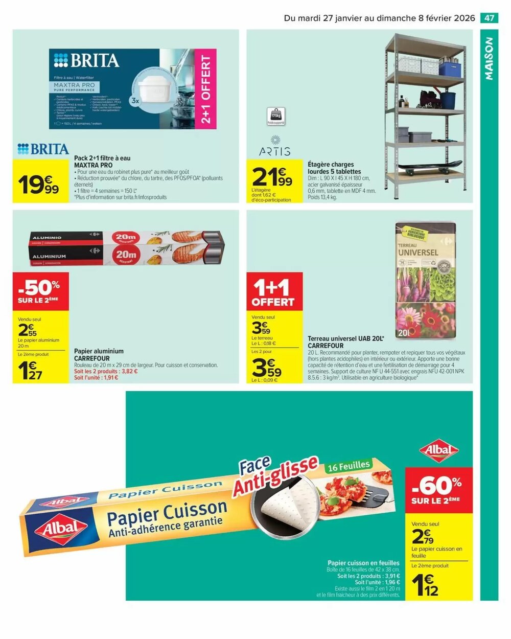 Prospectus promotionnel Carrefour valable à partir du 27/01/2026 - Page 49.