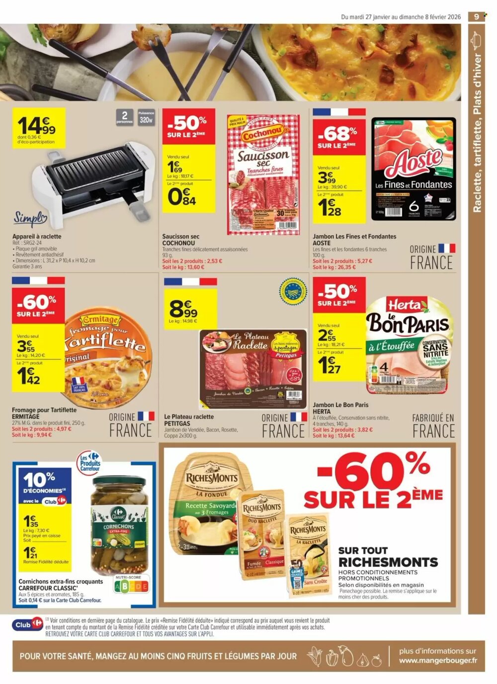 Prospectus promotionnel Carrefour valable à partir du 27/01/2026 - Page 9.