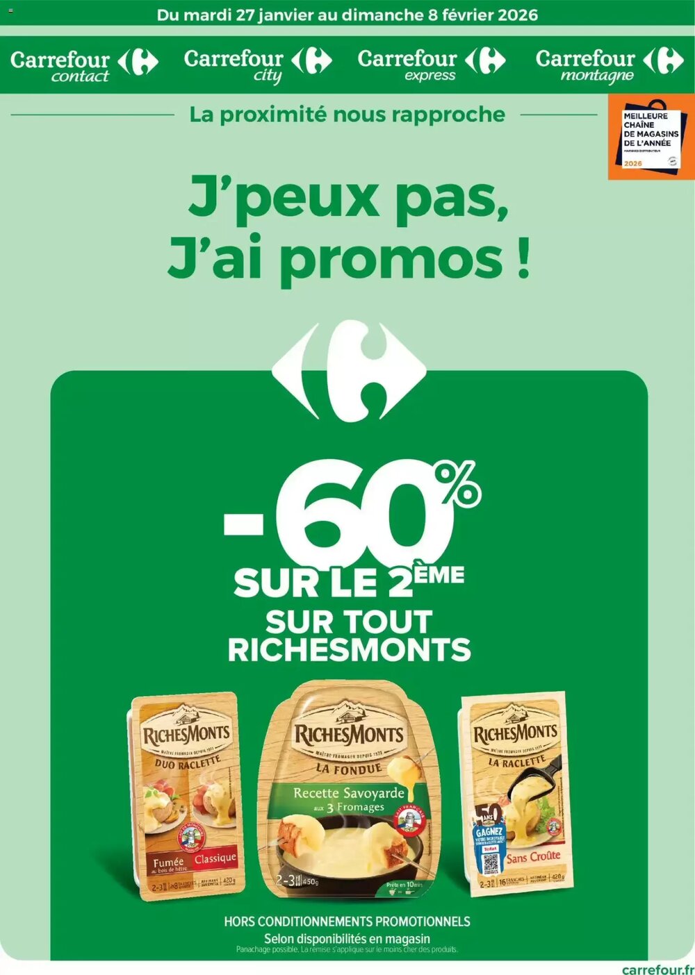 Prospectus promotionnel Carrefour valable à partir du 27/01/2026 - Page 1.