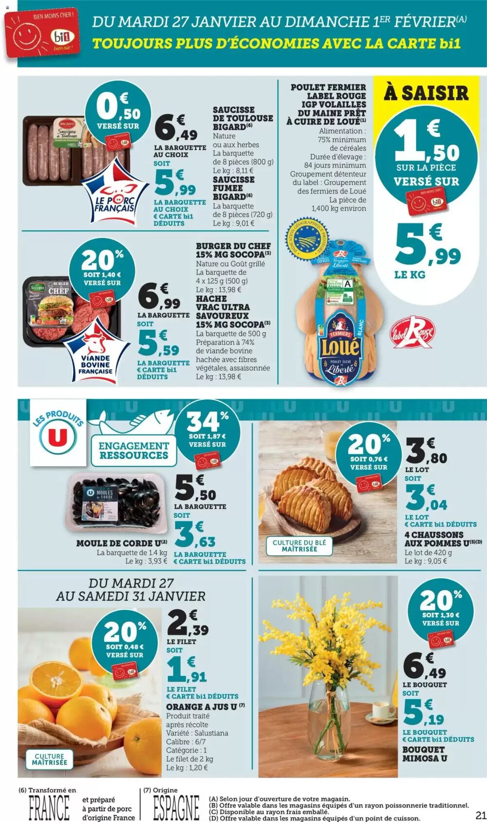 Prospectus promotionnel Bi1 valable à partir du 27/01/2026 - Page 21.