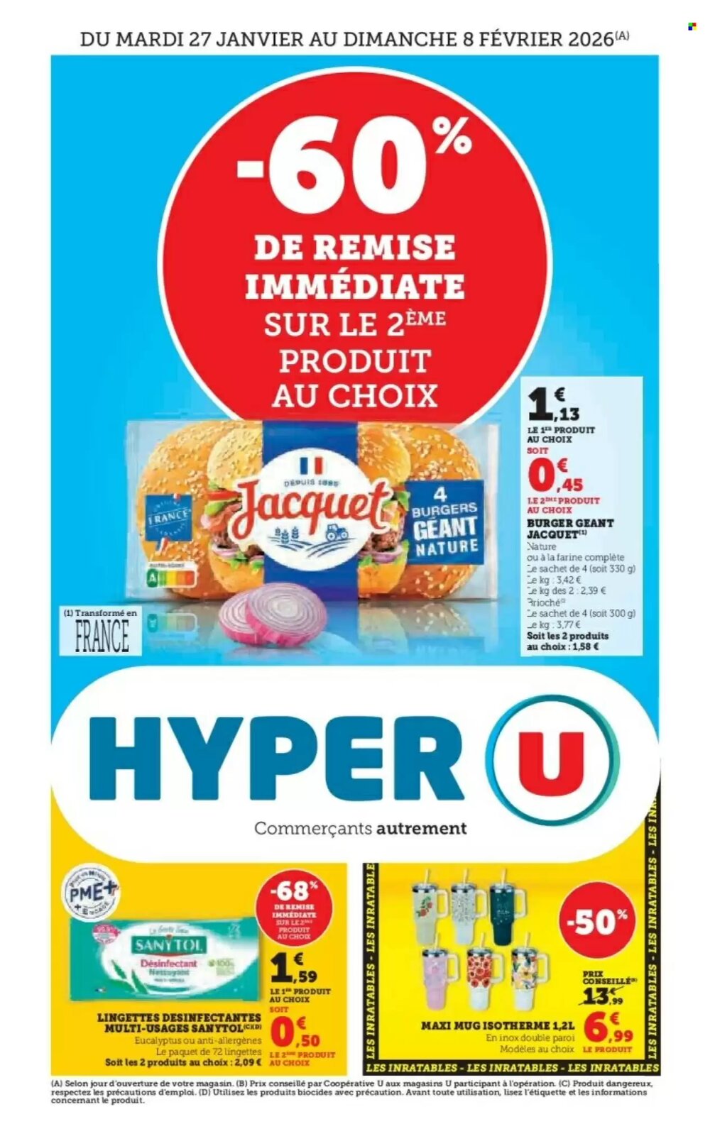 Prospectus promotionnel Hyper U valable à partir du 27/01/2026 - Page 1.