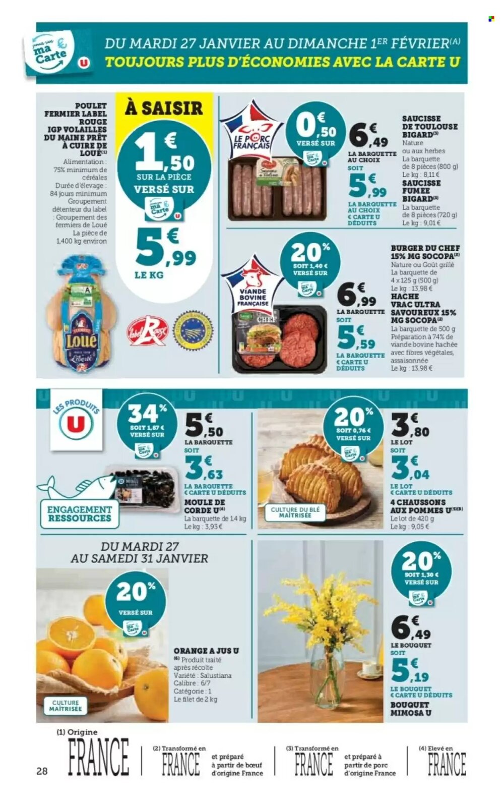 Prospectus promotionnel Hyper U valable à partir du 27/01/2026 - Page 28.