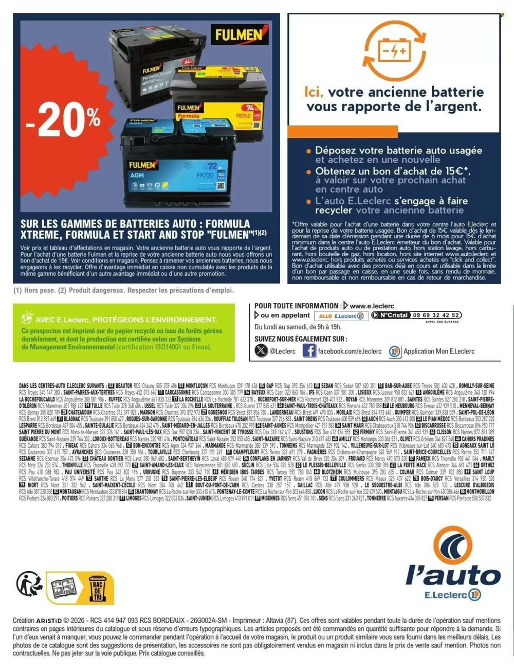 Prospectus promotionnel E.Leclerc L'Auto valable à partir du 27/01/2026 - Page 12.