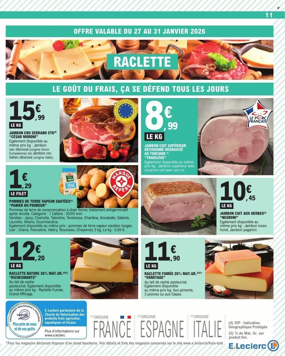Prospectus promotionnel E.Leclerc valable à partir du 27/01/2026 - Page 11.