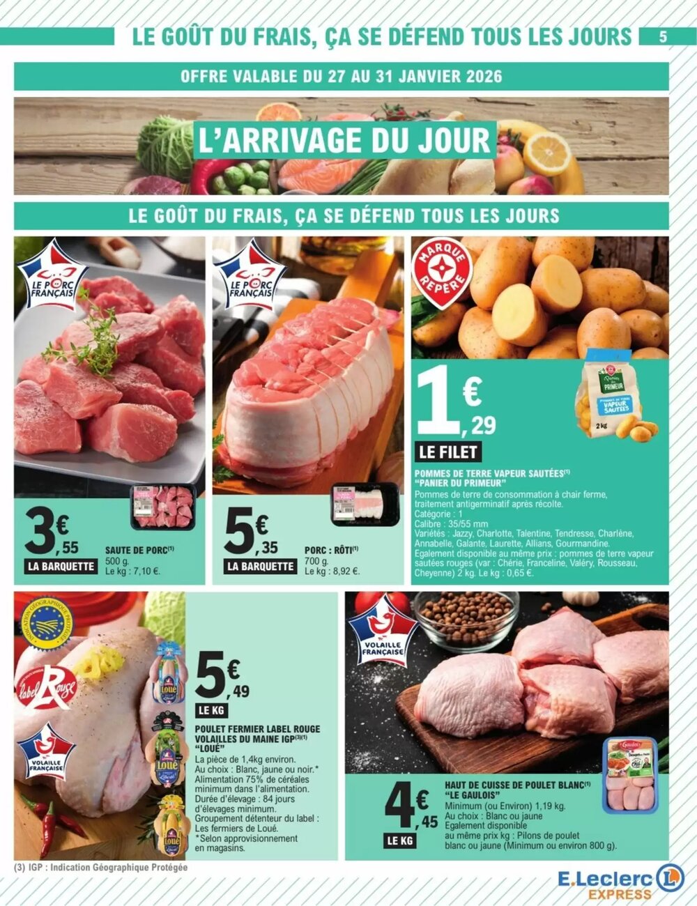 Prospectus promotionnel E.Leclerc Express valable à partir du 27/01/2026 - Page 5.