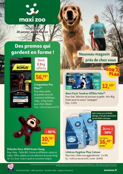 Prospectus promotionnel Maxi Zoo valable à partir du 28/01/2026