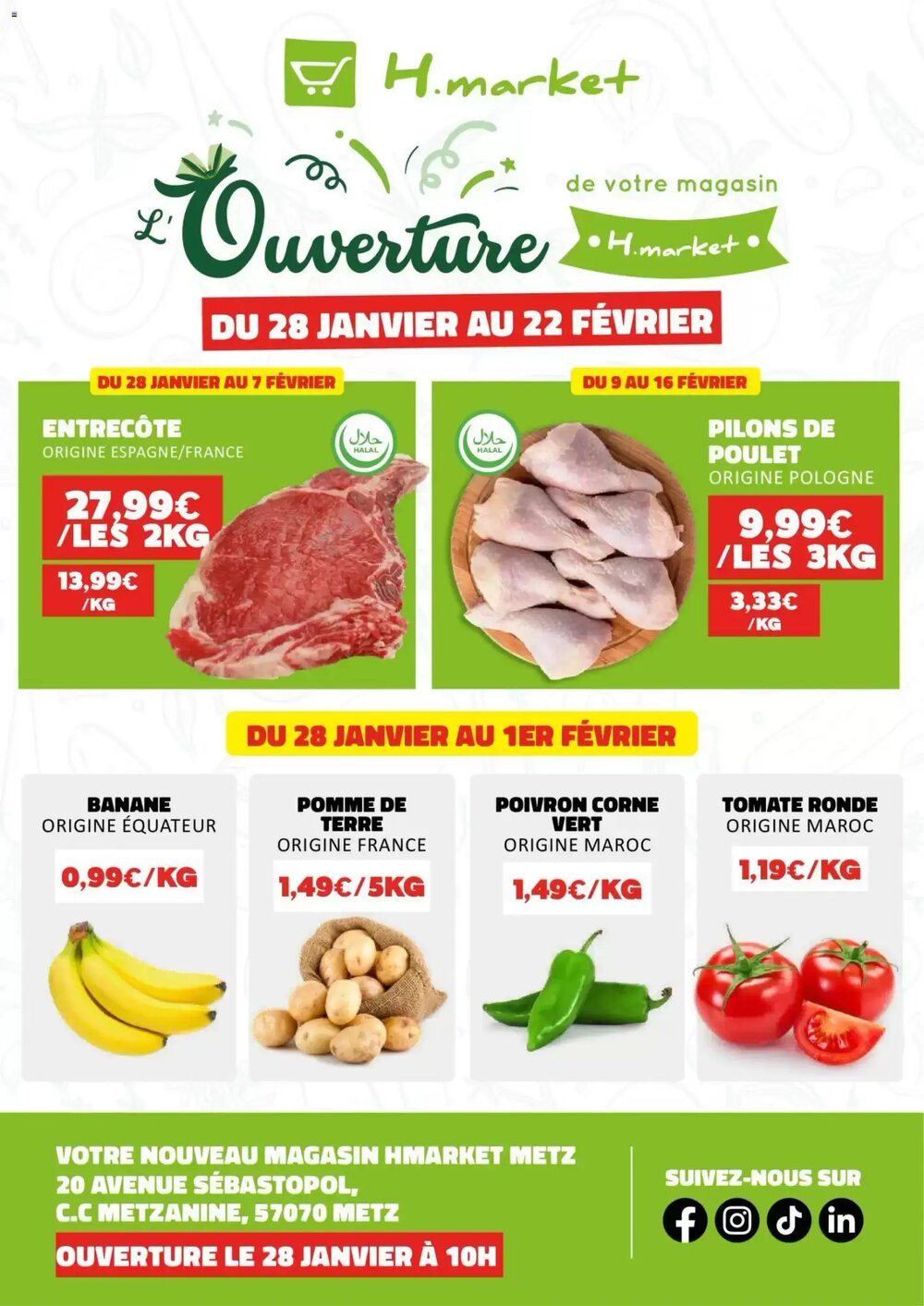 Prospectus promotionnel Hmarket valable à partir du 28/01/2026 - Page 1.